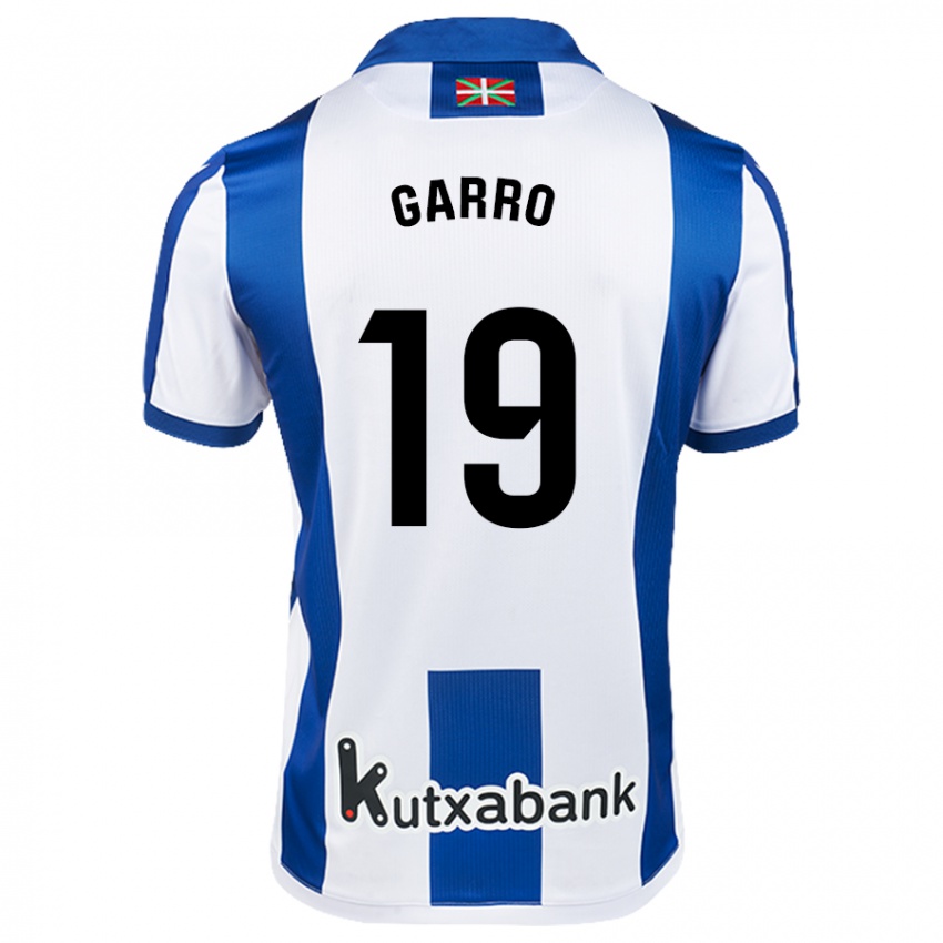 Niño Camiseta Jon Garro #19 Blanco Azul 1ª Equipación 2024/25 La Camisa Perú