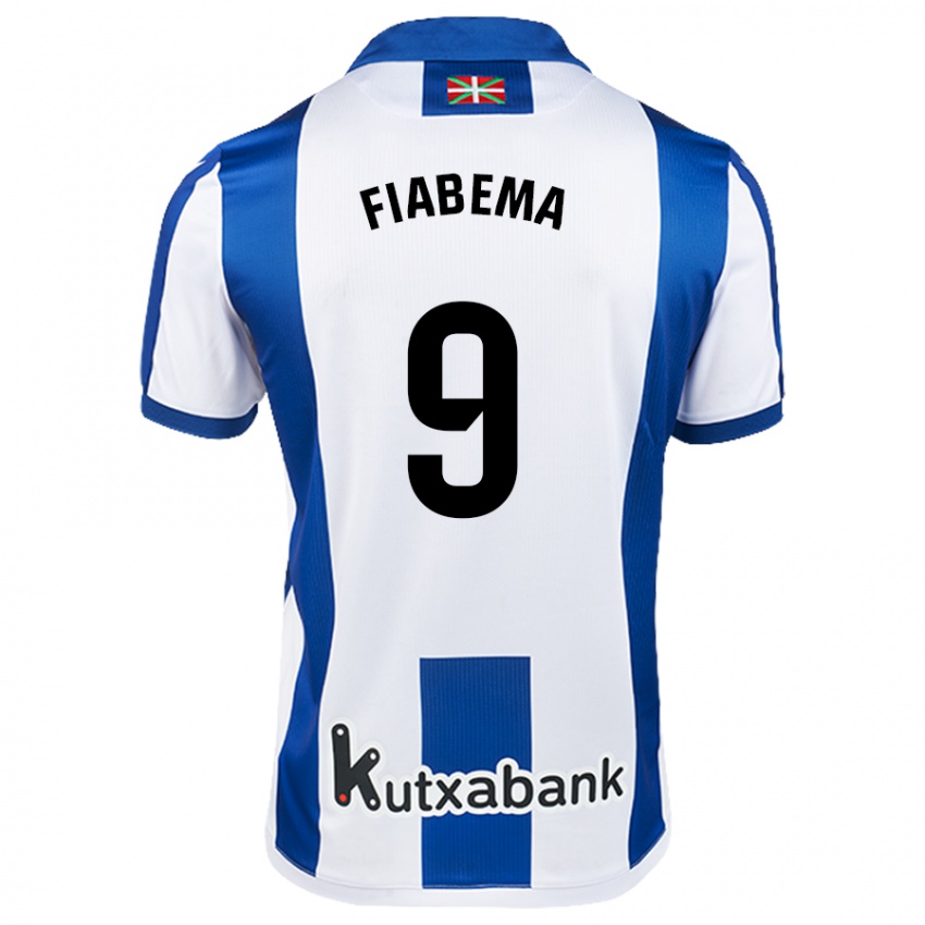 Niño Camiseta Bryan Fiabema #9 Blanco Azul 1ª Equipación 2024/25 La Camisa Perú