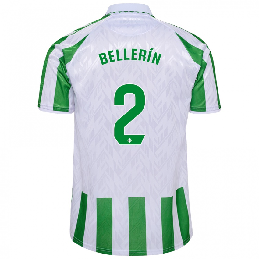 Niño Camiseta Hector Bellerin #2 Verde Rayas Blancas 1ª Equipación 2024/25 La Camisa Perú