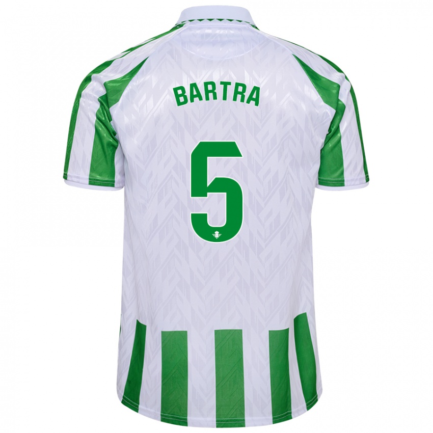 Niño Camiseta Marc Bartra #5 Verde Rayas Blancas 1ª Equipación 2024/25 La Camisa Perú