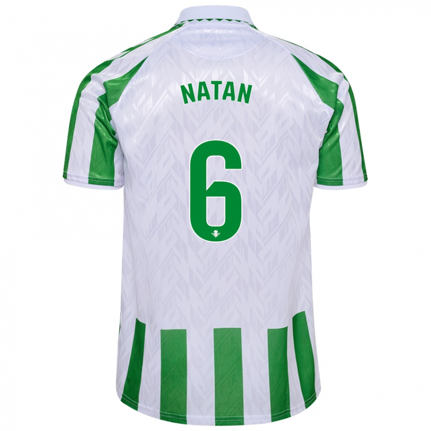 Niño Camiseta Natan #6 Verde Rayas Blancas 1ª Equipación 2024/25 La Camisa Perú