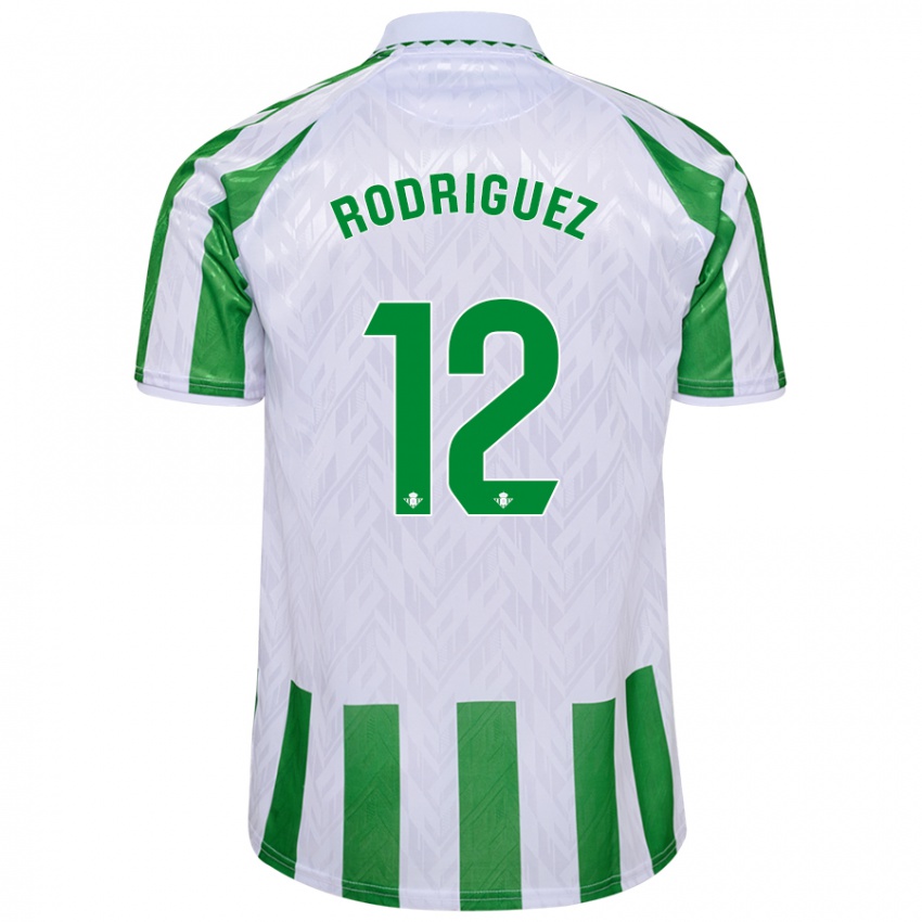 Niño Camiseta Ricardo Rodríguez #12 Verde Rayas Blancas 1ª Equipación 2024/25 La Camisa Perú