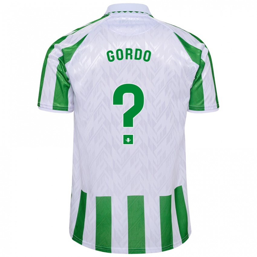 Niño Camiseta Josan Gordo #0 Verde Rayas Blancas 1ª Equipación 2024/25 La Camisa Perú