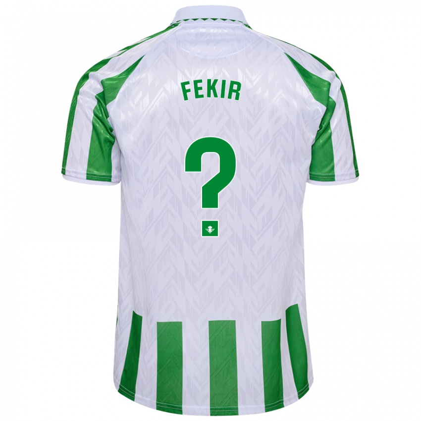 Niño Camiseta Yassin Fekir #0 Verde Rayas Blancas 1ª Equipación 2024/25 La Camisa Perú