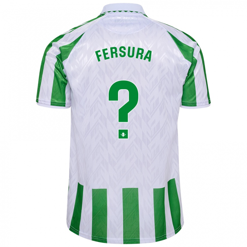 Niño Camiseta João Fersura #0 Verde Rayas Blancas 1ª Equipación 2024/25 La Camisa Perú