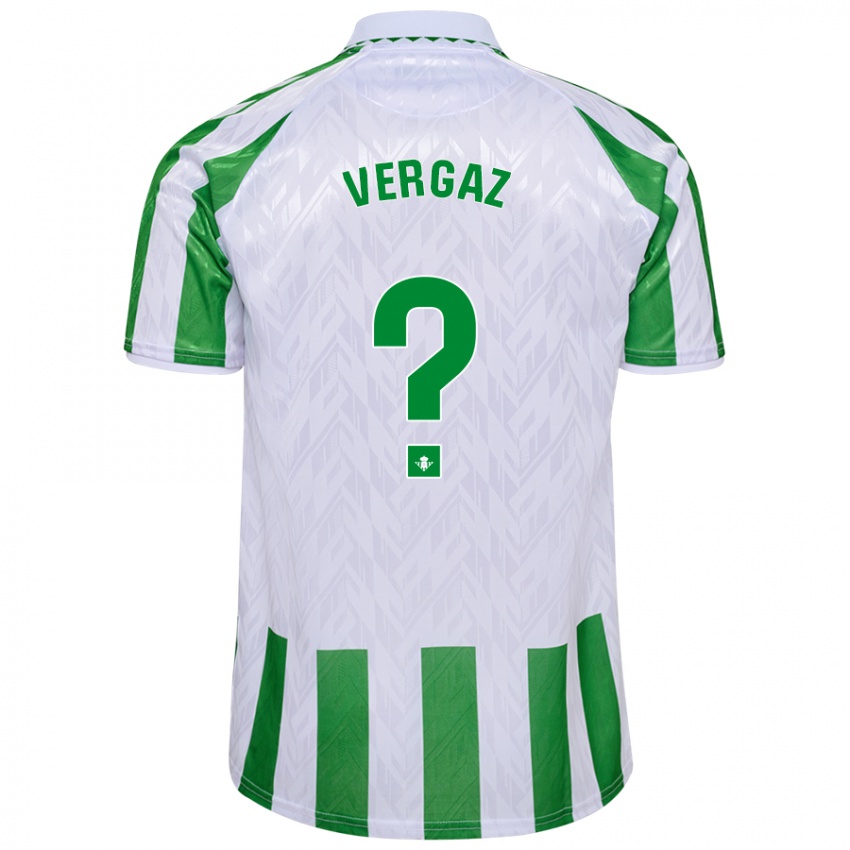 Niño Camiseta Alejandro Vergaz #0 Verde Rayas Blancas 1ª Equipación 2024/25 La Camisa Perú