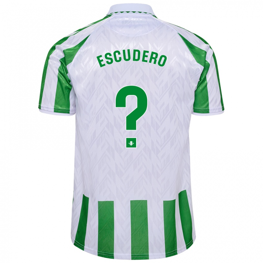 Niño Camiseta Ale Escudero #0 Verde Rayas Blancas 1ª Equipación 2024/25 La Camisa Perú