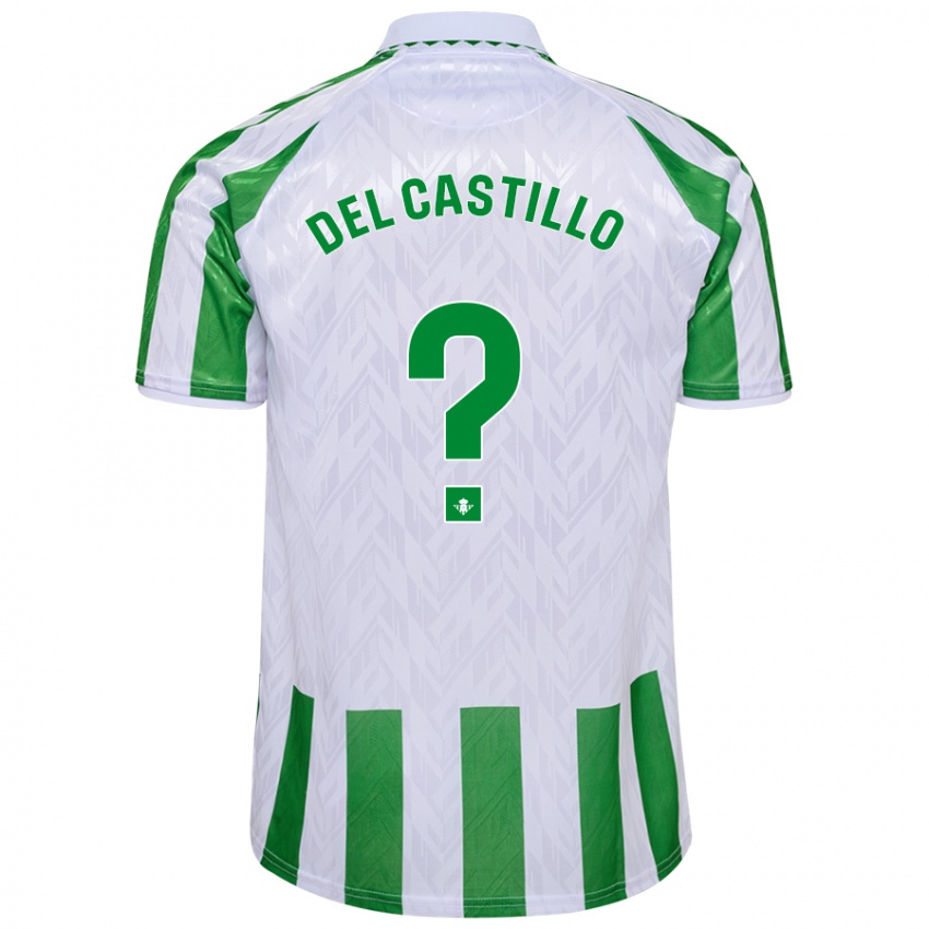 Niño Camiseta Gonzalo Del Castillo #0 Verde Rayas Blancas 1ª Equipación 2024/25 La Camisa Perú