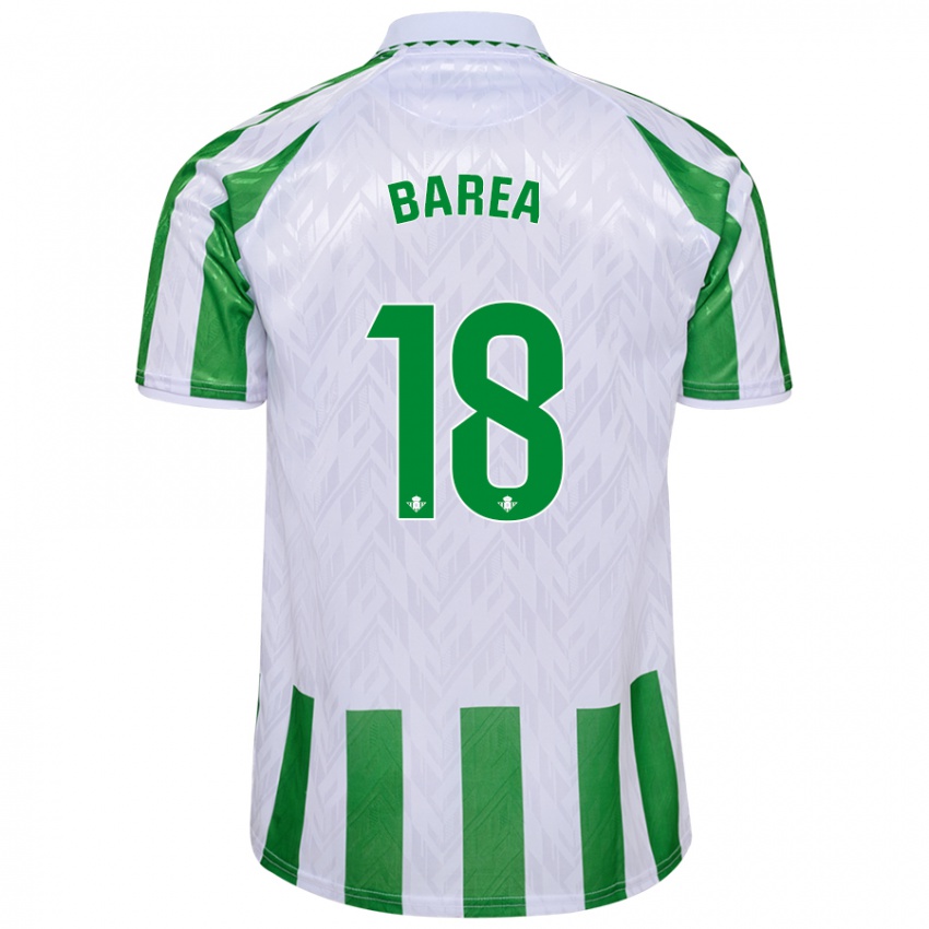 Niño Camiseta Ismael Barea #18 Verde Rayas Blancas 1ª Equipación 2024/25 La Camisa Perú