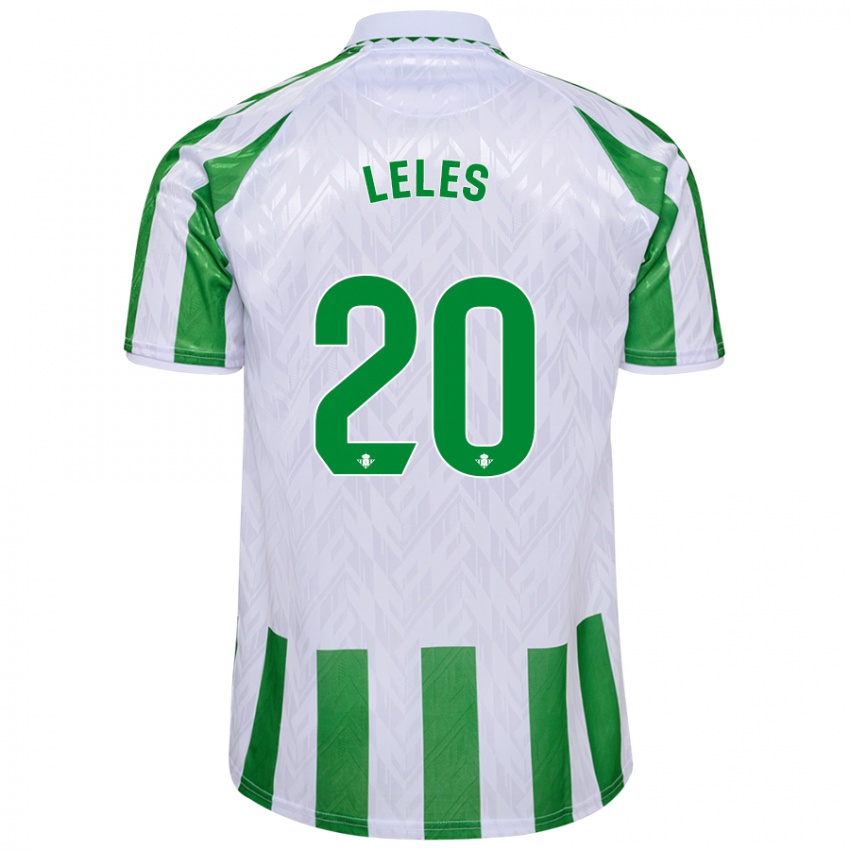 Niño Camiseta María De Los Ángeles Carrión Egido #20 Verde Rayas Blancas 1ª Equipación 2024/25 La Camisa Perú