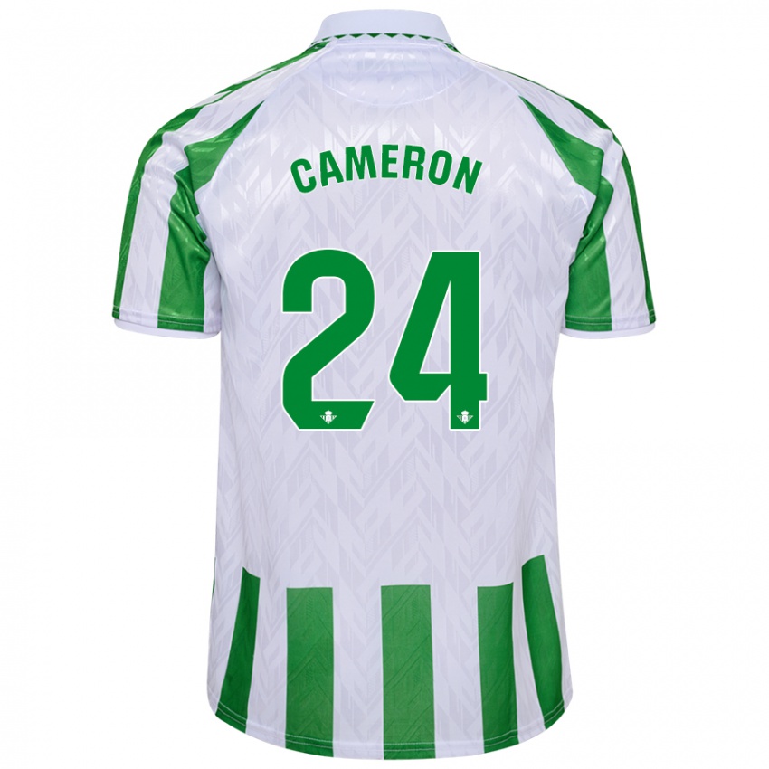 Niño Camiseta Tiffany Devonna Cameron #24 Verde Rayas Blancas 1ª Equipación 2024/25 La Camisa Perú