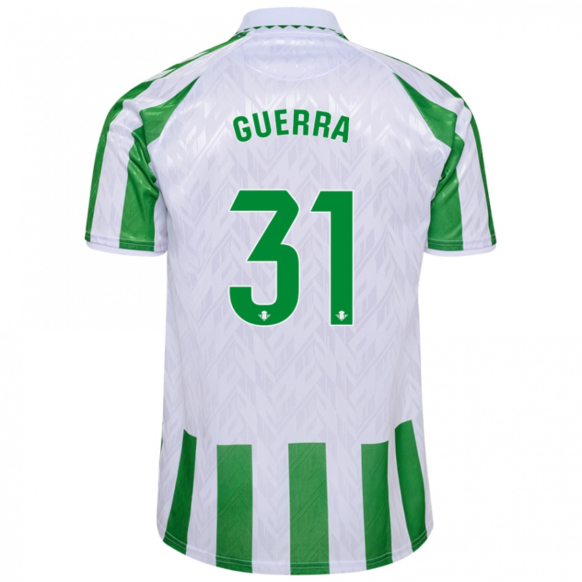 Niño Camiseta Ana Guerra Morcillo #31 Verde Rayas Blancas 1ª Equipación 2024/25 La Camisa Perú