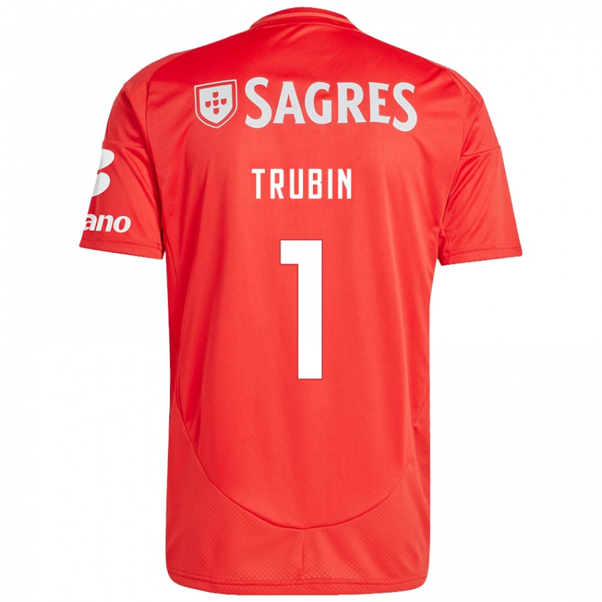 Niño Camiseta Anatoliy Trubin #1 Rojo Blanco 1ª Equipación 2024/25 La Camisa Perú