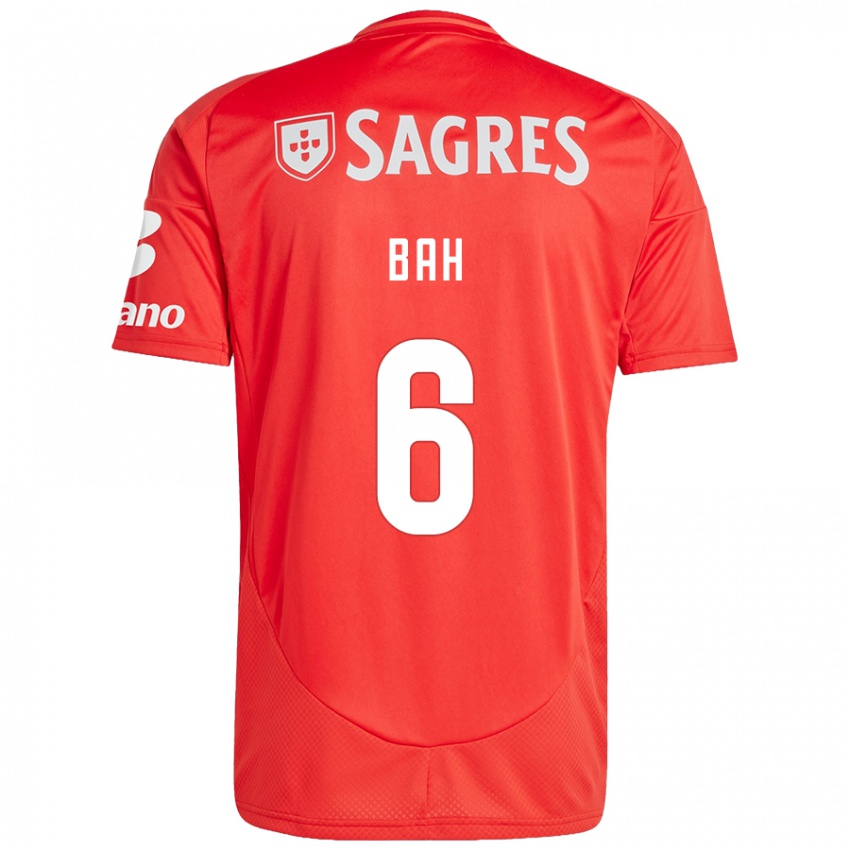 Niño Camiseta Alexander Bah #6 Rojo Blanco 1ª Equipación 2024/25 La Camisa Perú