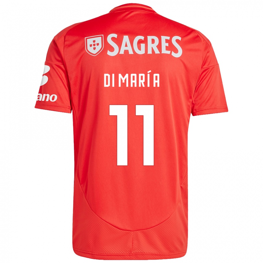 Niño Camiseta Angel Di Maria #11 Rojo Blanco 1ª Equipación 2024/25 La Camisa Perú