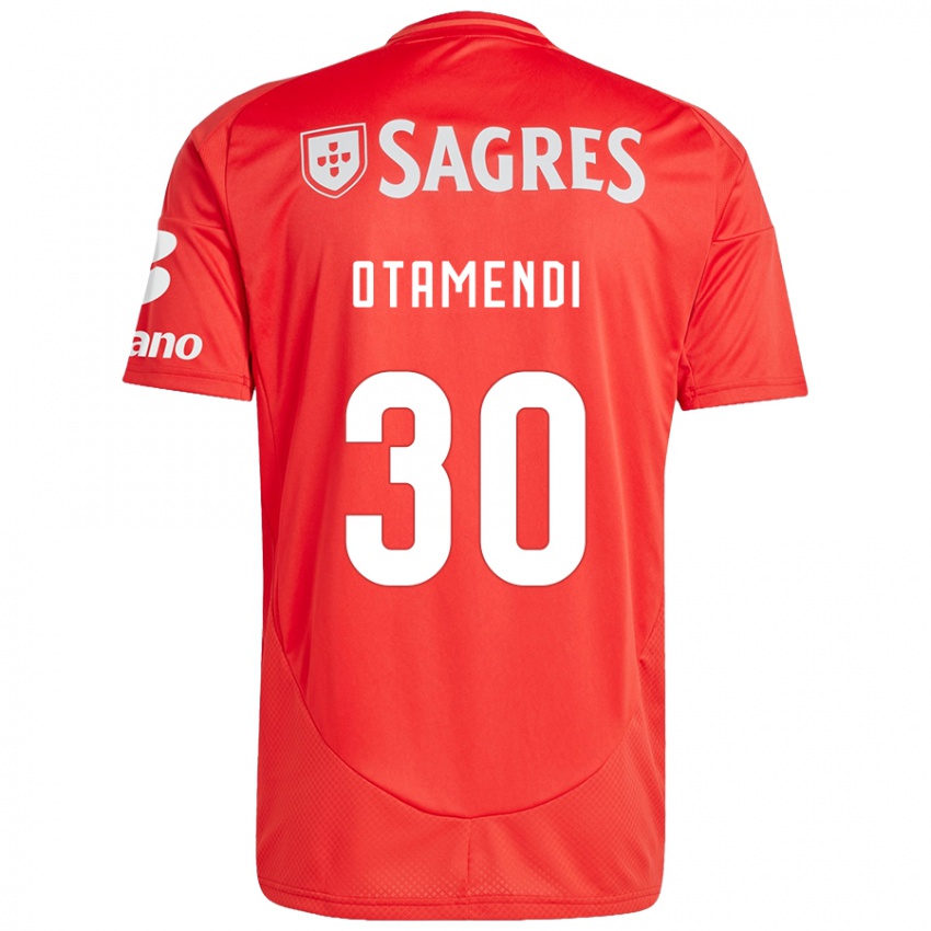 Niño Camiseta Nicolás Otamendi #30 Rojo Blanco 1ª Equipación 2024/25 La Camisa Perú