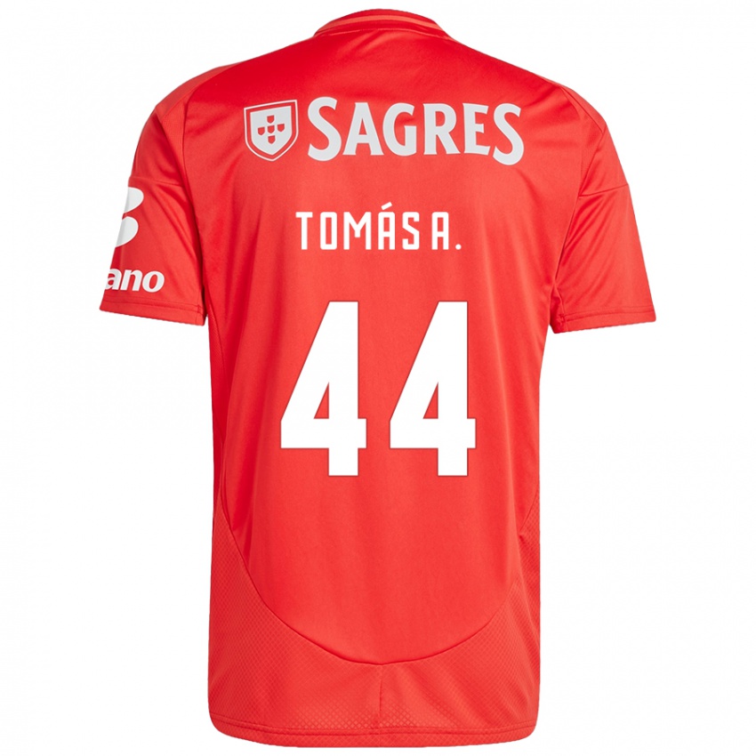 Niño Camiseta Tomás Araújo #44 Rojo Blanco 1ª Equipación 2024/25 La Camisa Perú