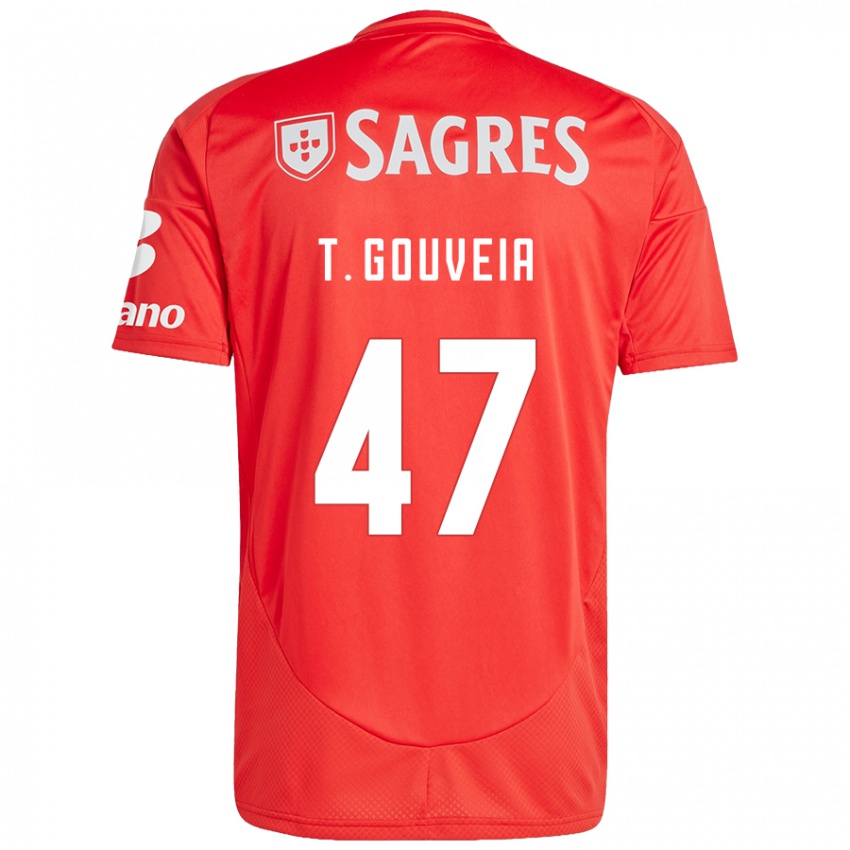 Niño Camiseta Tiago Gouveia #47 Rojo Blanco 1ª Equipación 2024/25 La Camisa Perú