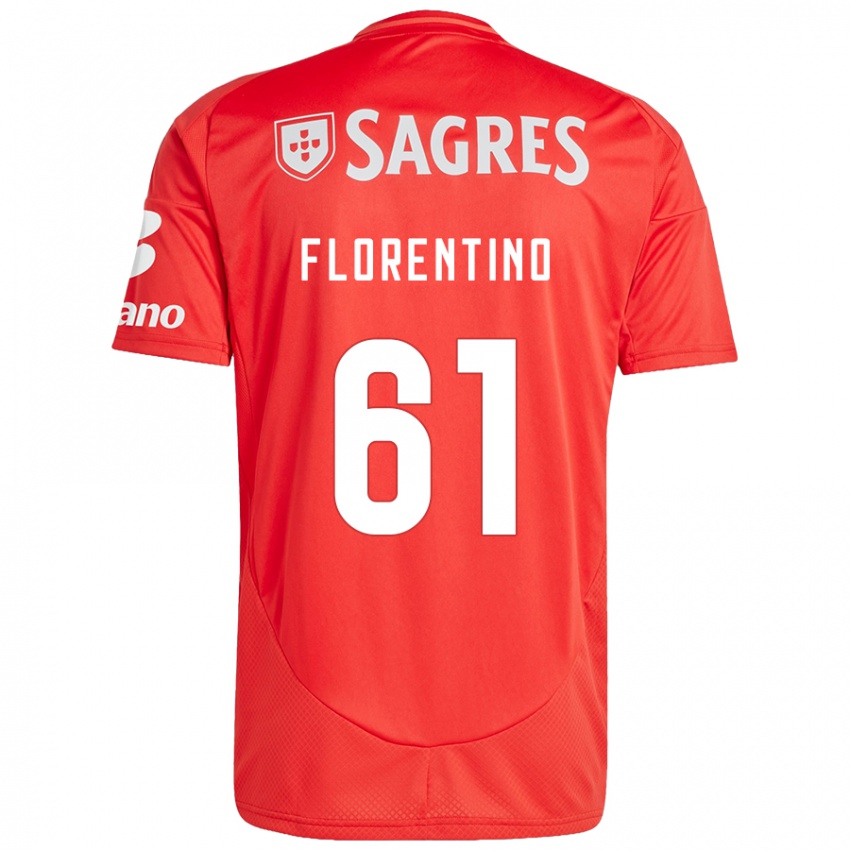 Niño Camiseta Florentino #61 Rojo Blanco 1ª Equipación 2024/25 La Camisa Perú