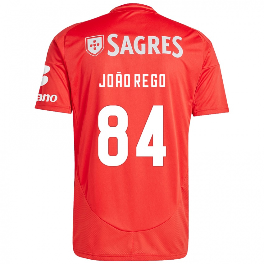 Niño Camiseta João Rêgo #84 Rojo Blanco 1ª Equipación 2024/25 La Camisa Perú