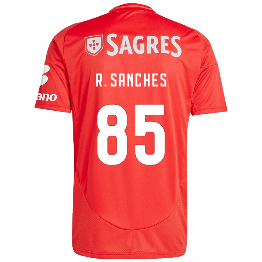 Niño Camiseta Renato Sanches #85 Rojo Blanco 1ª Equipación 2024/25 La Camisa Perú