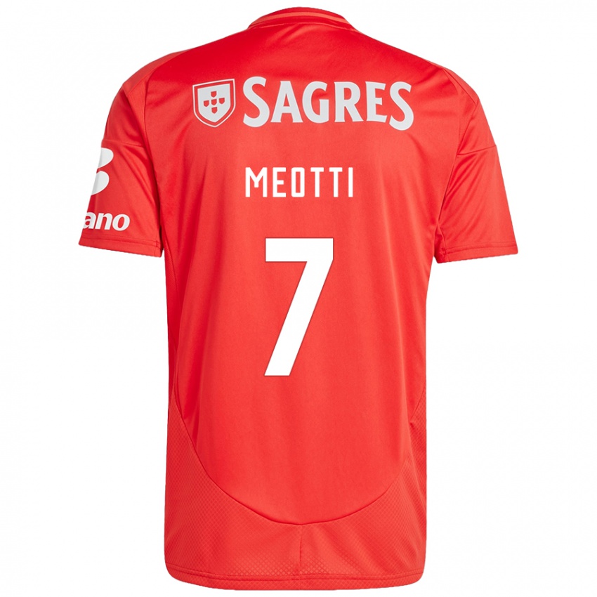 Niño Camiseta Carlos Meotti #7 Rojo Blanco 1ª Equipación 2024/25 La Camisa Perú