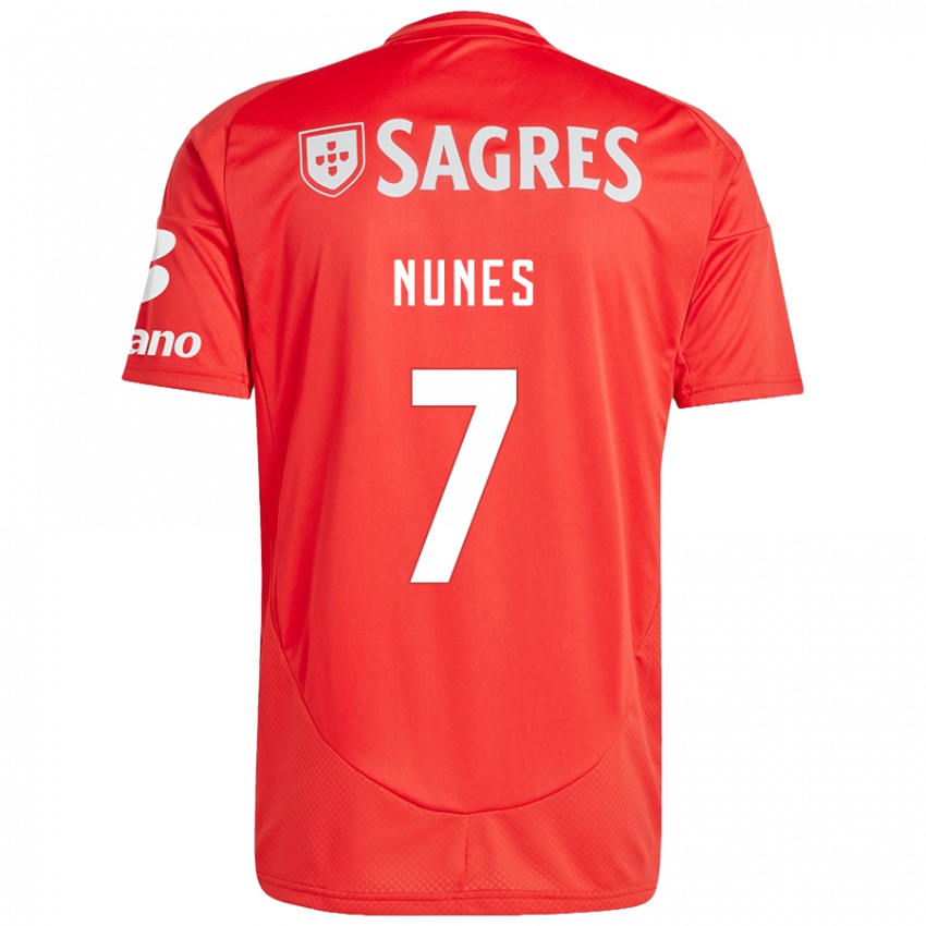 Niño Camiseta Bernardo Nunes #7 Rojo Blanco 1ª Equipación 2024/25 La Camisa Perú