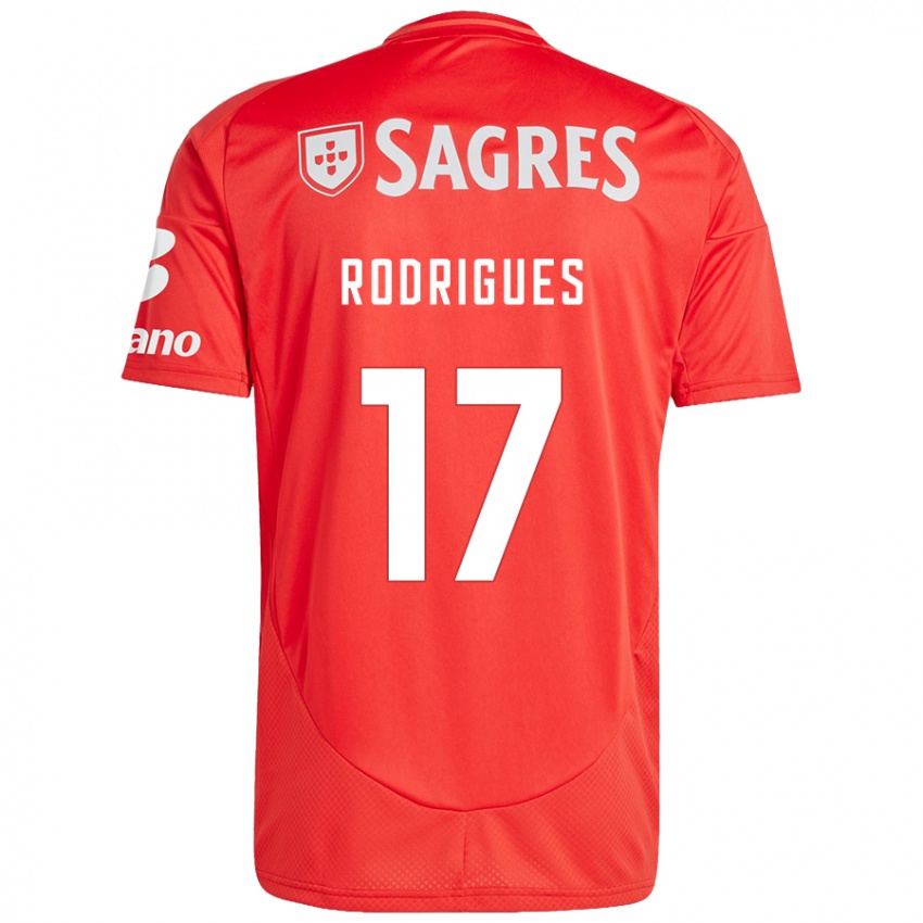 Niño Camiseta Tiago Rodrigues #17 Rojo Blanco 1ª Equipación 2024/25 La Camisa Perú