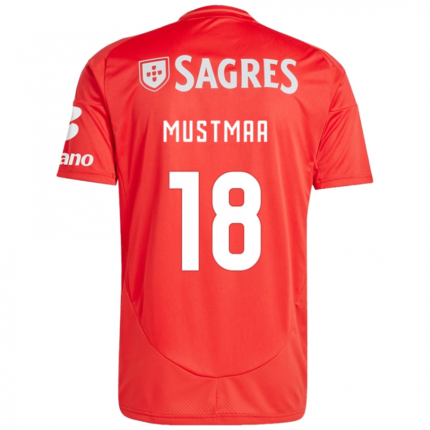 Niño Camiseta Karel Mustmaa #18 Rojo Blanco 1ª Equipación 2024/25 La Camisa Perú