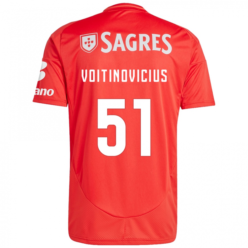 Niño Camiseta Arnas Voitinovicius #51 Rojo Blanco 1ª Equipación 2024/25 La Camisa Perú