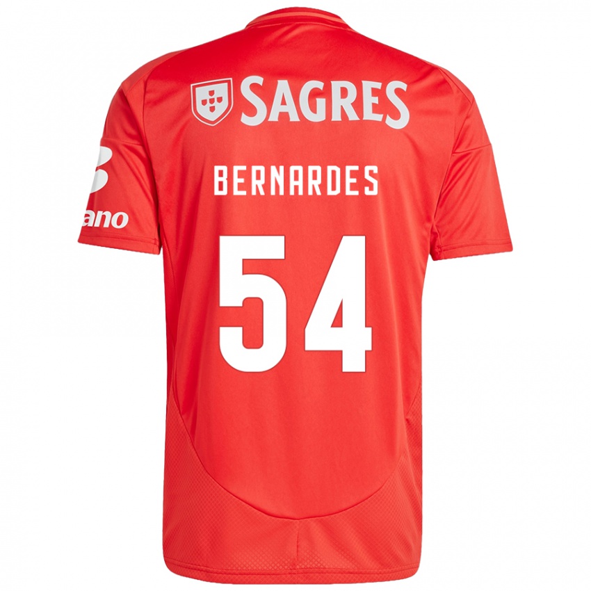 Niño Camiseta Bernardes #54 Rojo Blanco 1ª Equipación 2024/25 La Camisa Perú