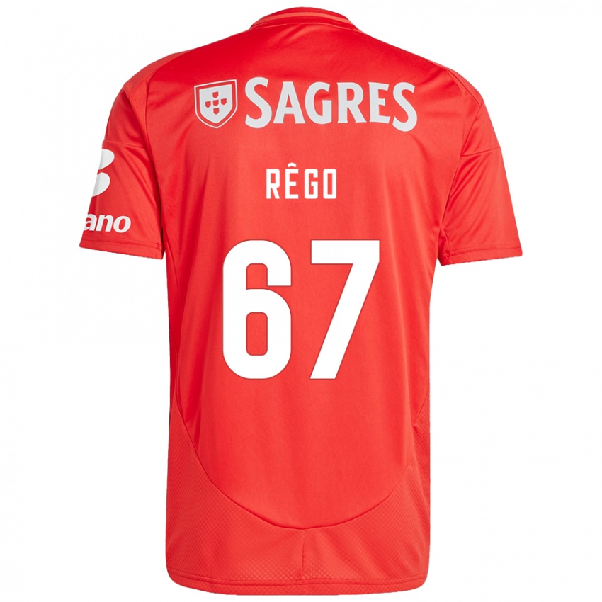 Niño Camiseta Rodrigo Rêgo #67 Rojo Blanco 1ª Equipación 2024/25 La Camisa Perú