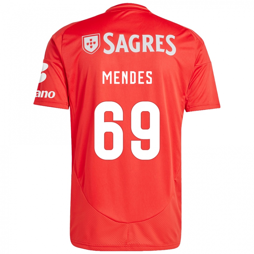 Niño Camiseta Vladimir Mendes #69 Rojo Blanco 1ª Equipación 2024/25 La Camisa Perú