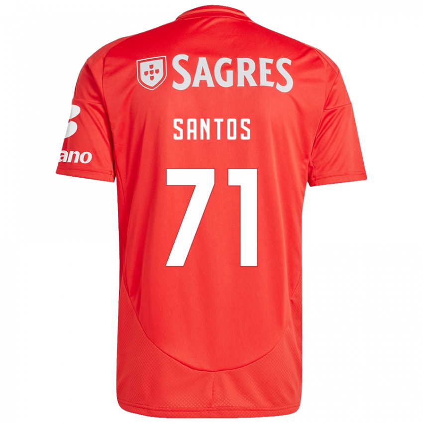 Niño Camiseta Leandro Santos #71 Rojo Blanco 1ª Equipación 2024/25 La Camisa Perú