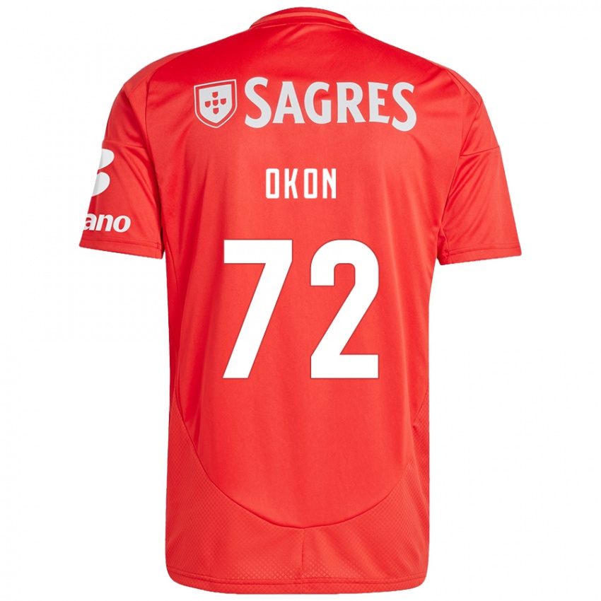 Niño Camiseta Paul Okon #72 Rojo Blanco 1ª Equipación 2024/25 La Camisa Perú