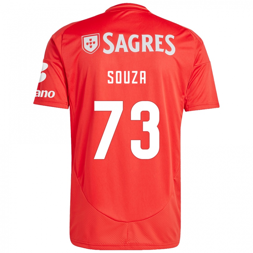 Niño Camiseta Beni Souza #73 Rojo Blanco 1ª Equipación 2024/25 La Camisa Perú