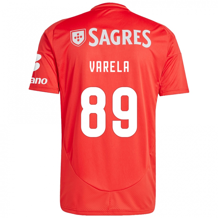 Niño Camiseta Gustavo Varela #89 Rojo Blanco 1ª Equipación 2024/25 La Camisa Perú