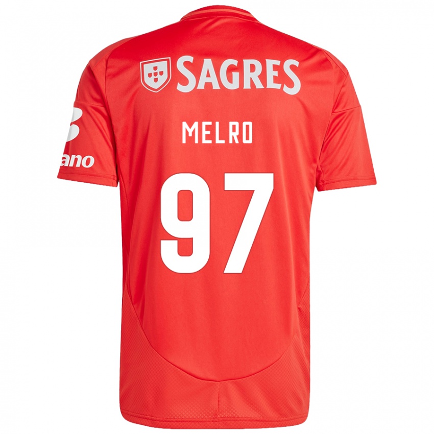 Niño Camiseta José Melro #97 Rojo Blanco 1ª Equipación 2024/25 La Camisa Perú