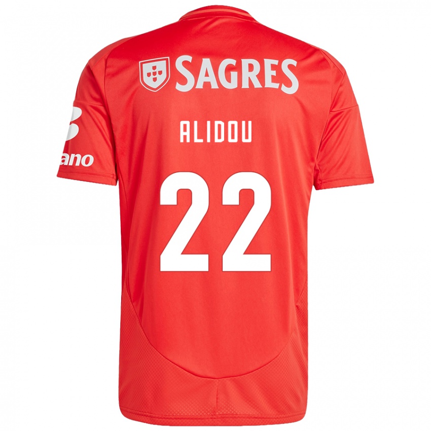 Niño Camiseta Marie-Yasmine Alidou #22 Rojo Blanco 1ª Equipación 2024/25 La Camisa Perú