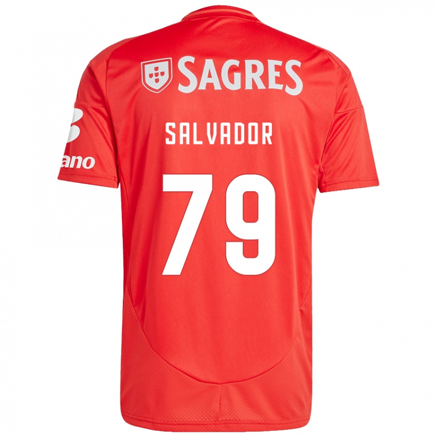 Niño Camiseta Marta Salvador #79 Rojo Blanco 1ª Equipación 2024/25 La Camisa Perú