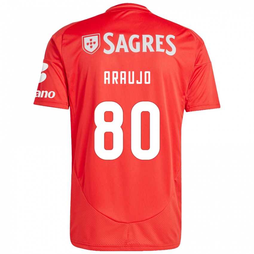 Niño Camiseta Lais Araujo #80 Rojo Blanco 1ª Equipación 2024/25 La Camisa Perú