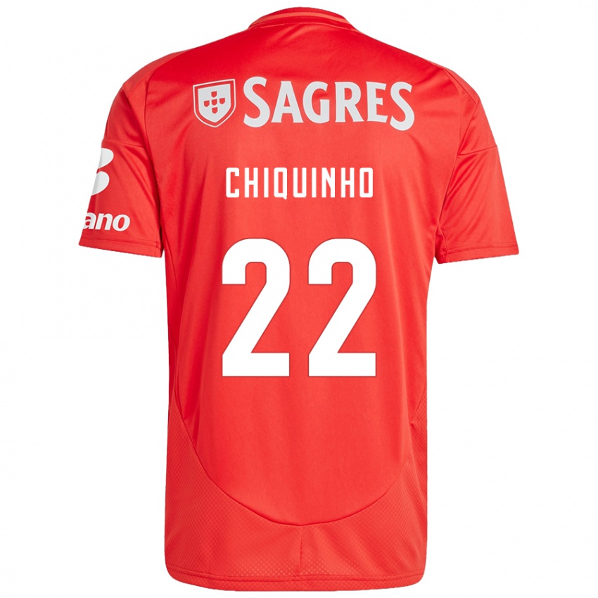 Niño Camiseta Chiquinho #22 Rojo Blanco 1ª Equipación 2024/25 La Camisa Perú