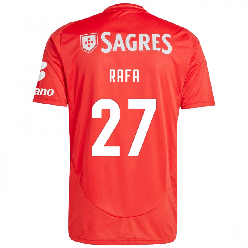 Niño Camiseta Rafa #27 Rojo Blanco 1ª Equipación 2024/25 La Camisa Perú