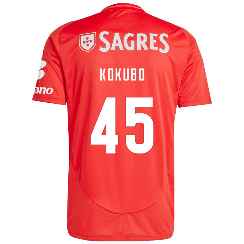 Niño Camiseta Leo Kokubo #45 Rojo Blanco 1ª Equipación 2024/25 La Camisa Perú