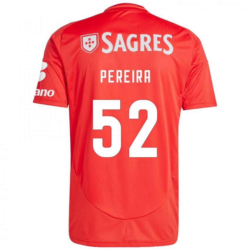 Niño Camiseta Henrique Pereira #52 Rojo Blanco 1ª Equipación 2024/25 La Camisa Perú