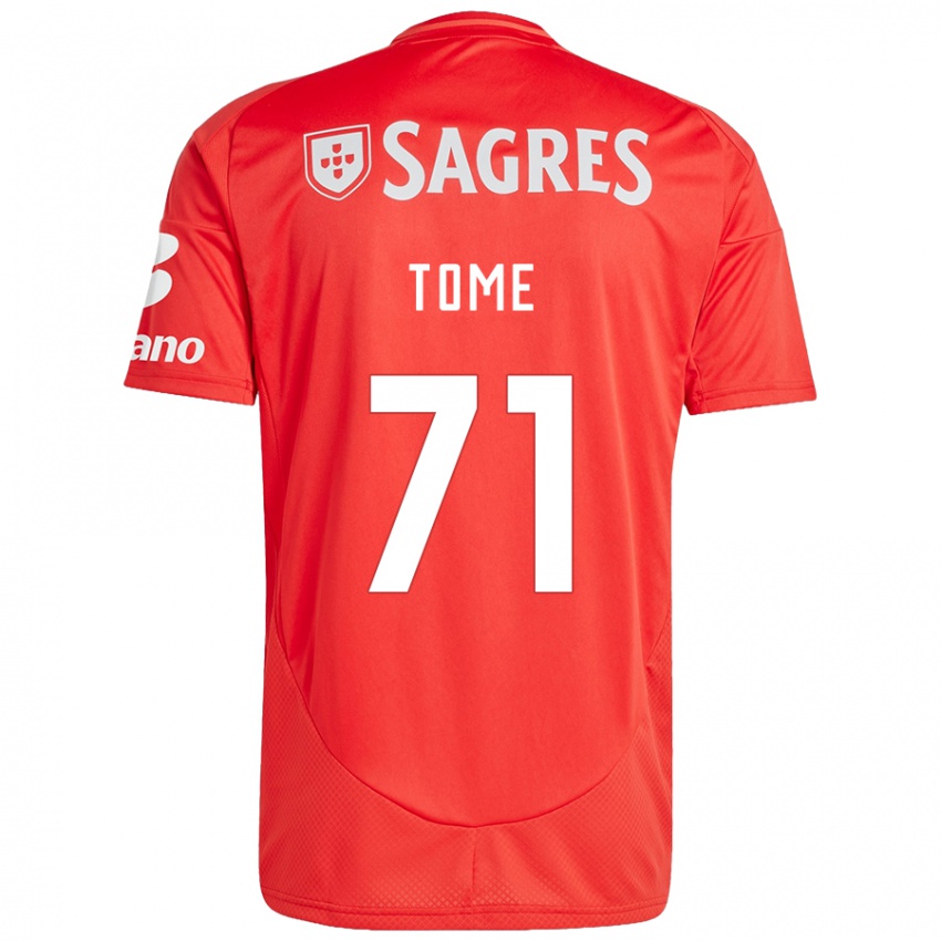 Niño Camiseta João Tomé #71 Rojo Blanco 1ª Equipación 2024/25 La Camisa Perú