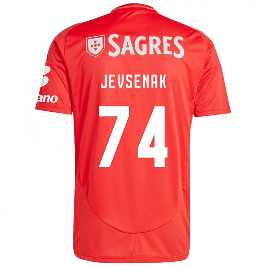 Niño Camiseta Zan Jevsenak #74 Rojo Blanco 1ª Equipación 2024/25 La Camisa Perú