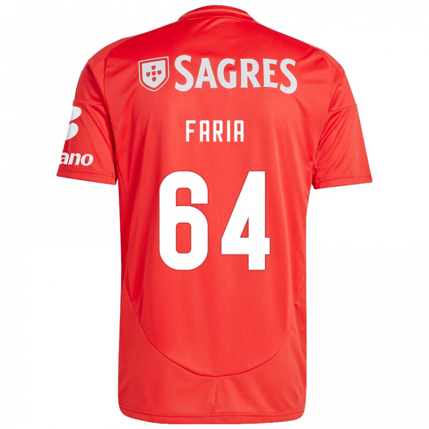 Niño Camiseta Hugo Faria #64 Rojo Blanco 1ª Equipación 2024/25 La Camisa Perú