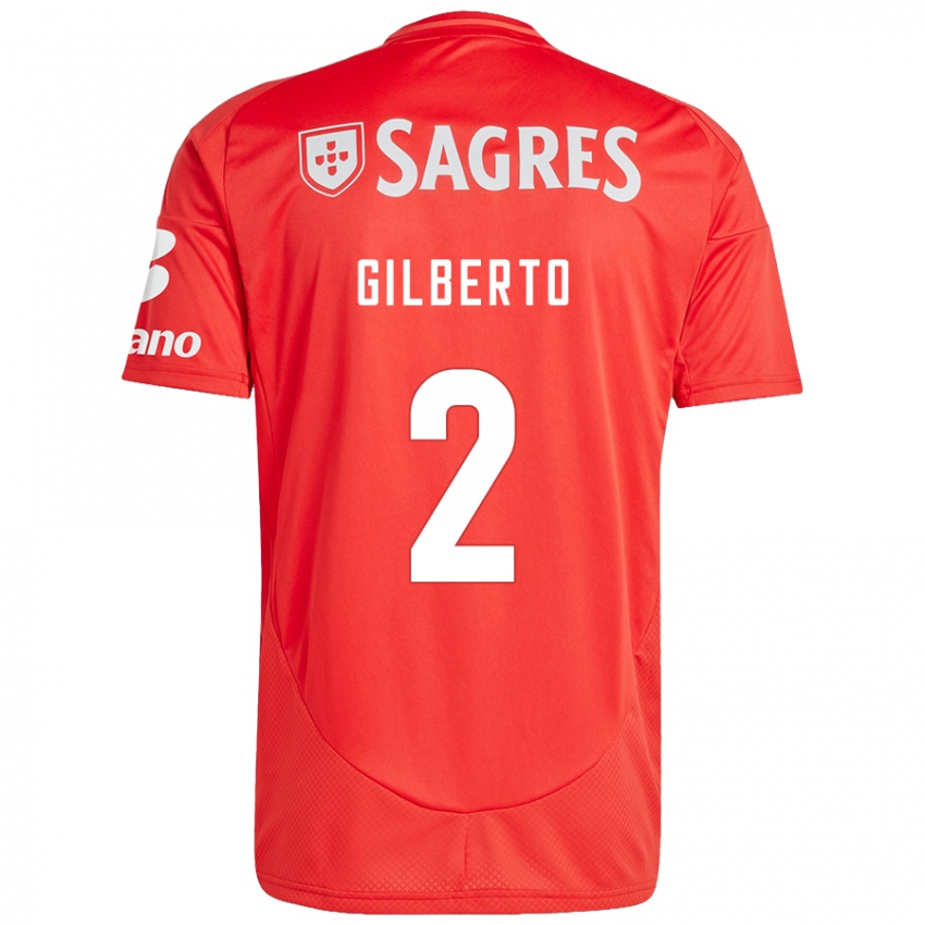 Niño Camiseta Gilberto #2 Rojo Blanco 1ª Equipación 2024/25 La Camisa Perú