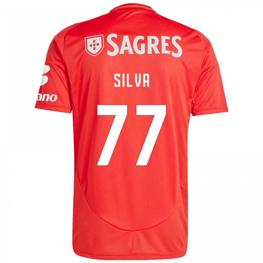 Niño Camiseta Jessica Silva #77 Rojo Blanco 1ª Equipación 2024/25 La Camisa Perú